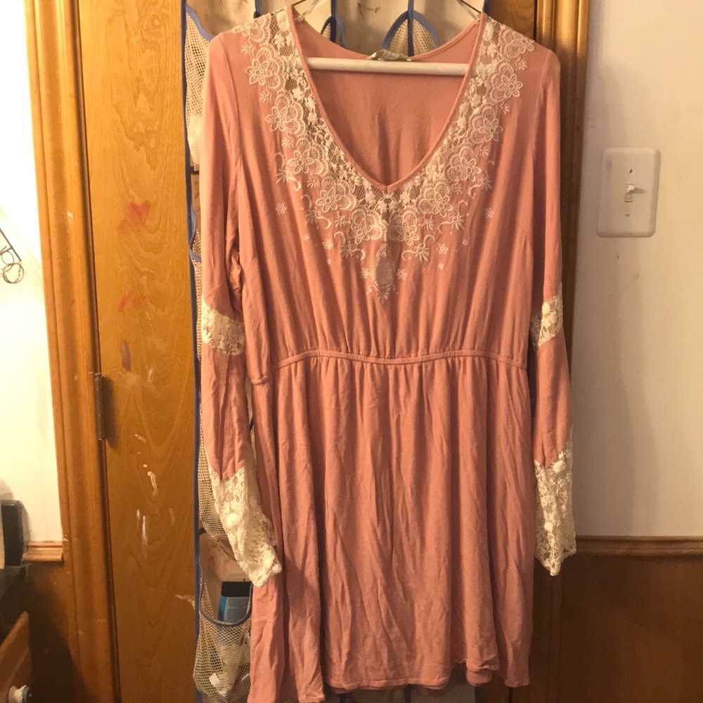 Pink forever 21 lace dress